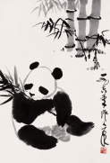 熊猫 镜心