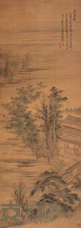 万卷书楼 立轴 135×49cm