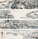 松溪草岸 手卷