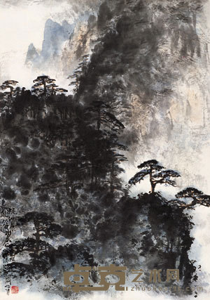 关山月 山水 立轴 67.5×47.5cm