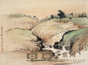 关山月 山水 镜心 34×44cm