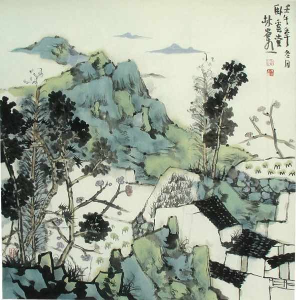 山水68CM*68CM