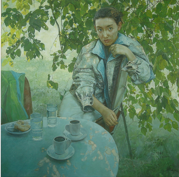 树荫下对话１２０CM*１２０CM