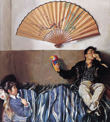 鹦鹉和扇子