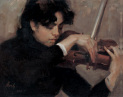 周玉玮 1983年作 小提琴家