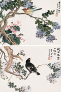 陆抑非 晓凝瑞露图 镜心