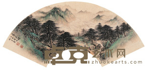 寻春图 扇面 18×55cm