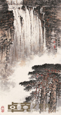 钱松嵒 山高水长 立轴 90×48cm