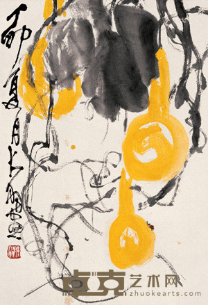 陈大羽 丁卯（1987）年作 金秋图 立轴 67.5×45.5cm