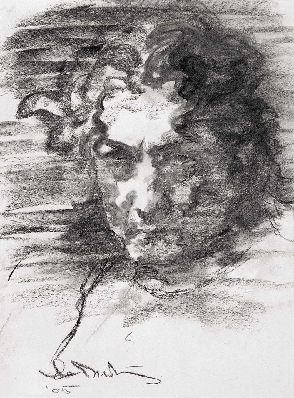 何多苓2005年作自画像