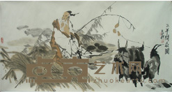 梁占岩 三羊开泰 136*68CM