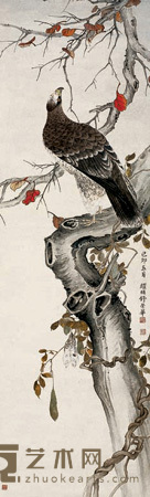 花鸟 立轴 142×42cm