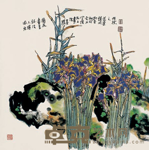 花卉 镜心 67×67cm