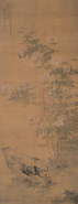 陆治（款） 创作年代：戊辰（1568年） 蔷薇 立轴
