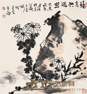 李苦禅 秋高兴暇思 立轴 75×70.5cm