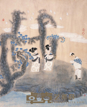 送别 镜心 64.5×52.5cm