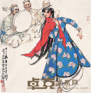 天山之舞 镜心 69×68cm