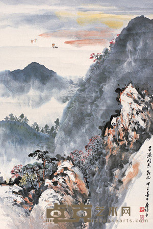 应野平 归帆 镜心 67×45cm