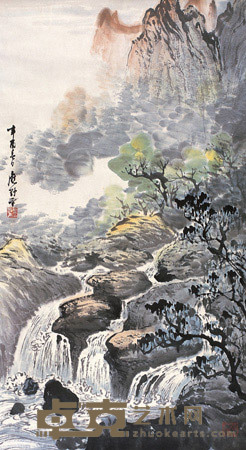 应野平 山高水长 立轴 89×49cm