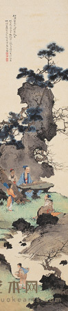 杨稗 人物 立轴 126×28cm