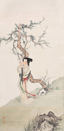 仕女图 立轴
