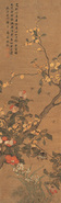沈铨（款） 花卉 立轴
