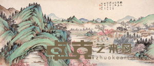山水 镜心 60×137cm