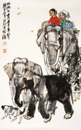 版纳小景 镜心
