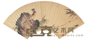 陈蕃诰 花鸟 扇面 18×50cm