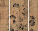 丁巳年作 花鸟 四屏