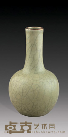清 哥瓷天球瓶 高20cm