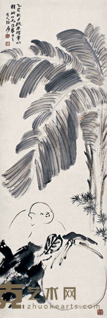 和尚图 立轴 120×41cm