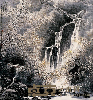 穆庆东 红叶秋山 立轴 94×88cm