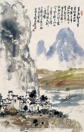 林柔坚 江南即景 立轴 89×57cm