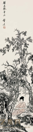 顾见龙笔法 立轴 128×32cm