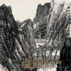 朝敬伟 独乐山谷中 镜心 68×68cm