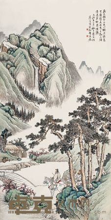 三顾茅庐 立轴 30×138cm