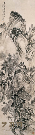 山水 立轴 176×46cm
