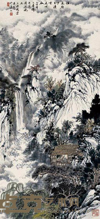 倪迴 朝夕古今图 镜心 135×66cm