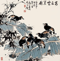 康宁 安居乐业图 镜心