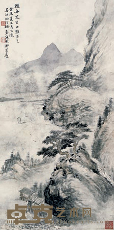 山水 立轴 65×32cm