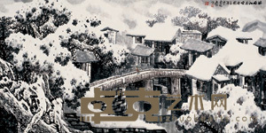 王石帆 瑞雪江南云烟图 镜心 67×135cm