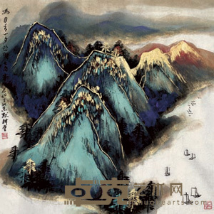 陈君 满目青山 镜心 50×50cm