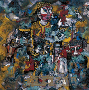 张镭 中国戏 镜心 68×68cm