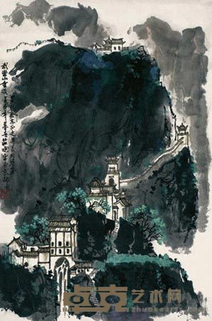 庄晓雷 武当山金顶 镜心 68×45cm