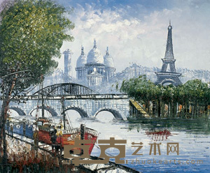 油画 法国风景 53×63cm