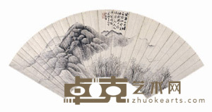 仿古山水 扇面 19×53cm