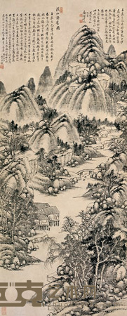 西山话旧图 立轴 132×52cm