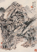 刘海粟 1965年作 山水 立轴