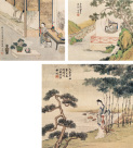 嵇燧 丁巳（1857年）作 仕女 册页